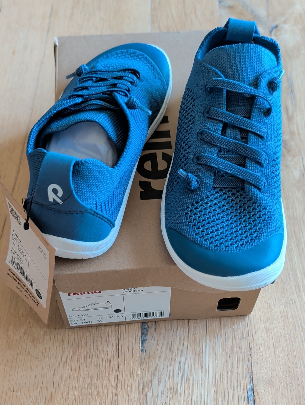 Reima Astelu Kids' Blue Sneakers  Nwt